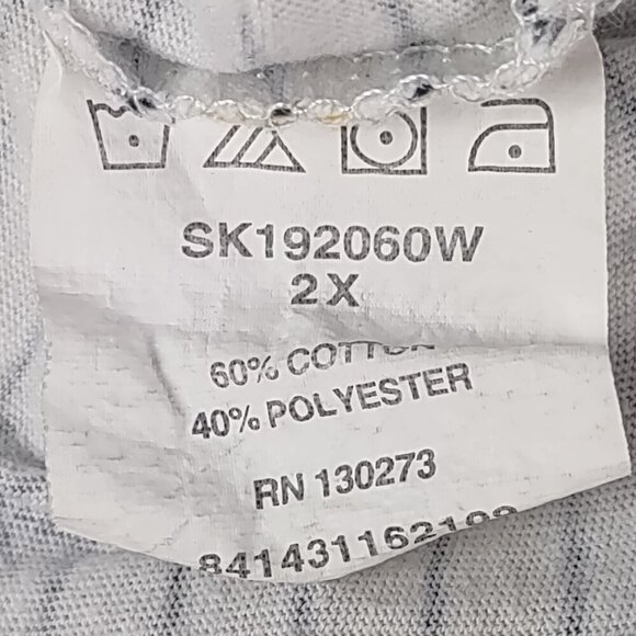 Chic Women's Blue, White, Yellow, Collared Cotton Blend Pineapple Dress Size 2X - Picture 11 of 11